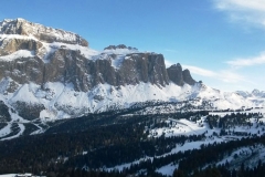 Горнолыжный курорт Селла-Ронда в Доломитовых Альпах в Италии